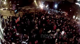 Montreal Protest - March 5, 2013 - Protest Very High Angle Circular