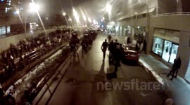 Montreal Protest - March 5, 2013 - Near the Horses