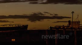Comet PanStarrs @NorthQueensferry, near Edinburgh (zoomed out, slowed to 9 seconds)