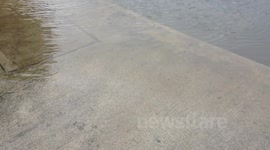 Floods in Stepaside, County Dublin. 