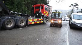 rescue unit on the way to the scene of trapped lady in looe