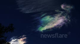 iridescent rainbow cloud color morphing spot 5x timelapse V10859a