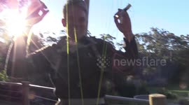 Australian dad celebrates 50th anniversary of lunar landing by making backpack simulation