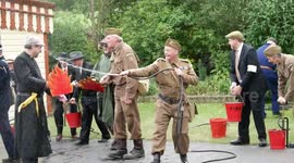 North Norfolk Railway Dads Army Live Water Fight
