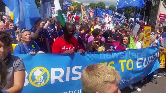 Crowds at Brexit rally in London