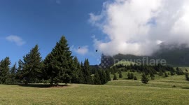 Awesome wingsuit flyby caught on camera in French Alps