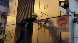 Protesters vandalise Beijing’s office in Hong Kong