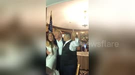 President Trump actually showed up to this New Jersey wedding