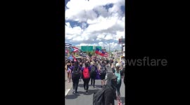 Puerto Rico's strike marches on major highway as pressure mounts on governor to resign