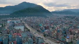 Time Lapse of Heavy Traffic in the Sprawling City of Kathmandu, Nepal