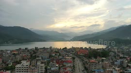Beautiful Pokhara Nepal from a Drone