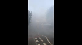 Bus on fire