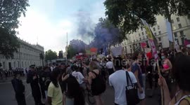 Anti Boris Protestor Compaired To Spiderman