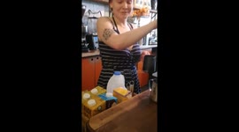 Coffee shop discrimination of a foreigner face customer, Aldgate East