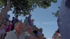 Kids watching navi parade on Russia's Navi Day