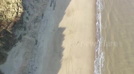 Drone footage of Hemsby Beach