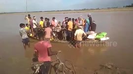Watch: At least one killed, seven missing as ferry carrying 20 sinks in northern Indian river