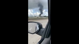 Exxon in baytown on fire