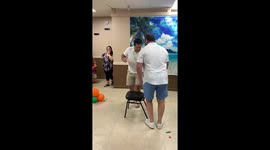 Wrestlers 'get down' in the most intense game of musical chairs
