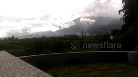 Timelapse the Marapi mount is covered in clouds