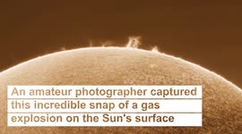 US photographer captures incredible snap of gas explosion on the sun's surface
