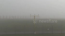 Thick fog causes flight cancellations at East Midlands Airport