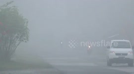 Pollution in Indonesia renders visibility very low