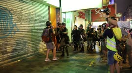 A young man being arrested in Tsim Sha Tsui during an anti extradition bill protest