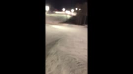 Snowboard backflip 240  fail