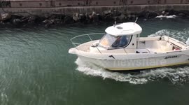 Summer fun on a boat