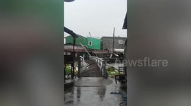 Floods wash away bridge in Philippines