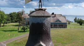 Drone footage of windmill from New Brunswick Ministers Island