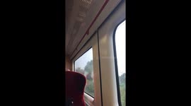 LNER train leaking