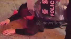 Hong Kong police arrest protesters in in Tsim Sha Tsui tourist district