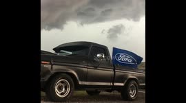 Lightning strikes, Old Ford trucks never die, they just get tougher