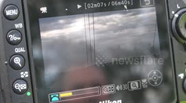 Controlled demolition in Oxfordshire brings down power lines: Witness camera footage
