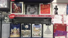 Christmas cards on sale in August