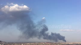 Fire in Monterrey, Nuevo Leon; Mexico (hacienda los morales)