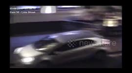 Shocking video shows thug ram car into a crowd of people outside a pub as he is jailed