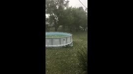 Large hail hits Kola, MB