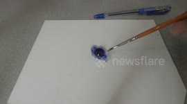 Mauritian magician shows off trick that brings painting to life!