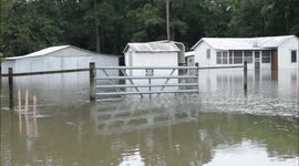 Flooded house in Louisiana