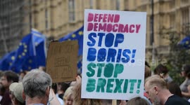 Hundreds march to Downing Street against Boris Johnson suspending government