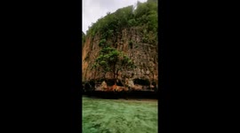 View in the Pileh Lagoon on Phi Phi Leh Island