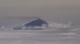 this i capture from air plane when Kerinci mount was erupted