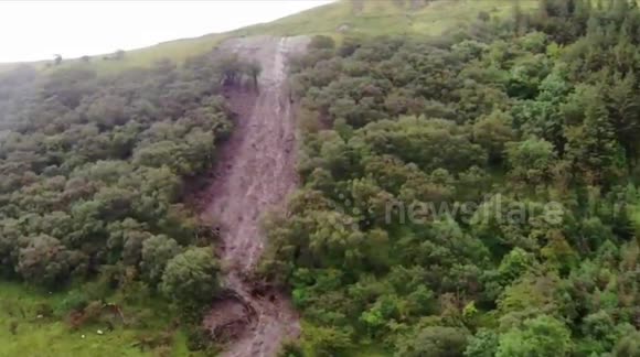 Flooding and landslides in the north west of Ireland