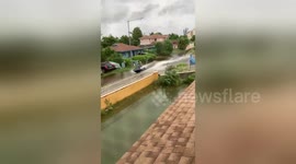 Jet skier in Bahamas takes to streets in the midst of Hurricane Dorian flooding