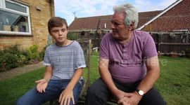 Schoolboy cheats death when a spring becomes embedded in his back after trampoline accident