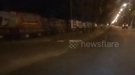 congratulatory flower boards, lined up along 3 kilometers