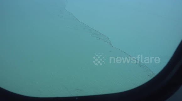 Apparent Oil Slick on West Side of Abaco Marsh Harbour after Hurricane Dorian